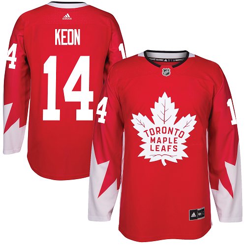 Adidas Maple Leafs #14 Dave Keon Red Team Canada Authentic Stitched NHL Jersey